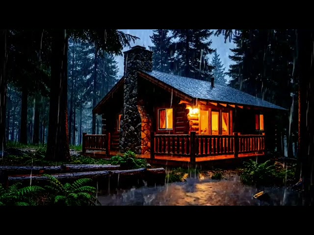 Peaceful Rainy Forest Cabin | Gentle Rain ASMR