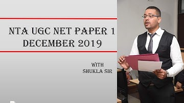 NTA NET PAPER 1 (6 DEC, 2019) II QUESTION PAPER SOLVED WITH EXPLANATIONS