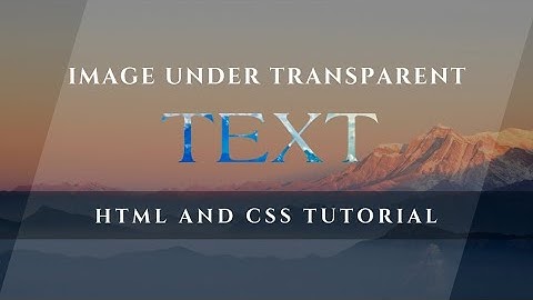 Image In The Text Using Background Clip Property  | Beginners Tutorial