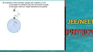 A particle is fired vertically upward with a speed vo Find i) the speed at a distance 2Re