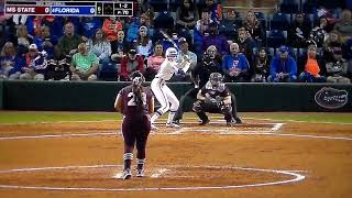 Florida softball's Kendra Falby hits inside the park home run vs. Mississippi State