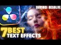7 best text effects in davinci resolve free  tutorial