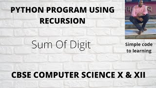 3: Calculate the Sum Of Digits of a Number Recursively in Python (Hindi)