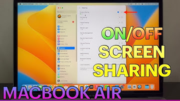 How to Turn ON or OFF Screen Sharing on MACBOOK AIR