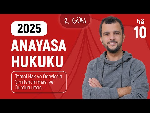 10) Anayasa Hukuku Kampı - Temel Hak ve Ödevlerin Sınırlandırılması ve Durdurulması