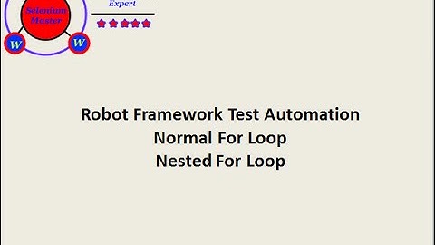Robot Framework For Loop Tutorial