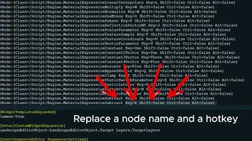Adding Custom Hotkeys for Nodes in Materials in Unreal Engine