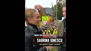 Sabrina Ionescu is back on College GameDay 🤩