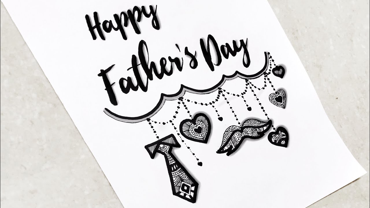 Happy father's day drawing | Father's day mandala art | Easy Father's ...
