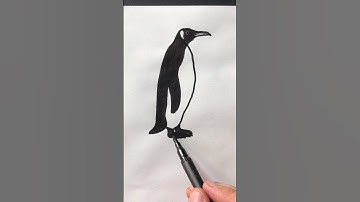 Quick and easy penguin drawing tutorial #arttutorial #drawingtutorial #drawing #howtodraw #art