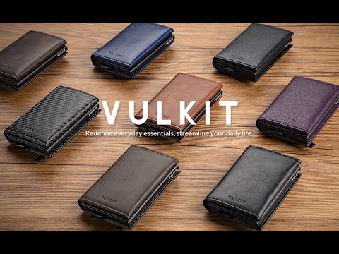 VC203--VULKIT Credit Card Holder Leather Bifold Wallet