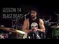 Double Bass Drum Lesson 14 - Building Up The Blast Beats
