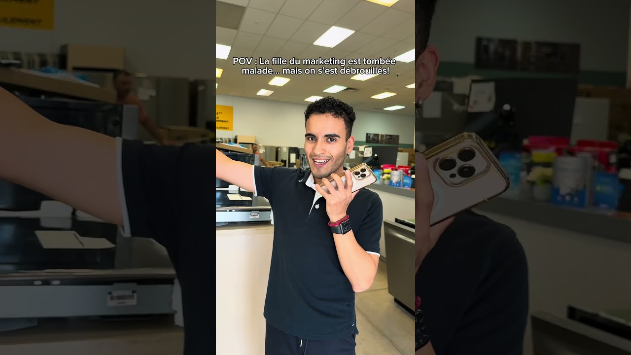 POV : La fille du marketing est tombée malade… mais on s’est débrouillés! 💪 