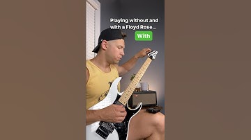 With and without a Floyd Rose #guitarhumor #theaxeguitarchannel #floydrose