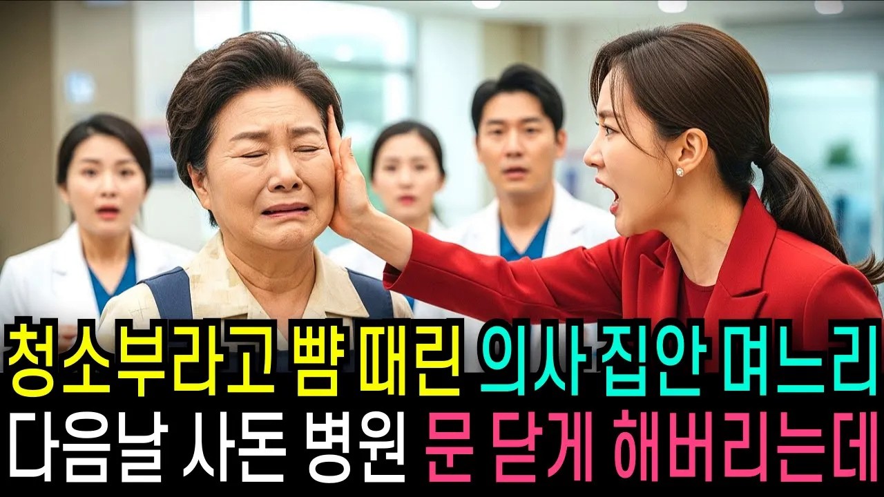 청소부라고 뺨 때린 의사 집안 며느리, 다음날 사돈 병원 문 닫게 해버렸습니다.   [반전사연] [오디오북]