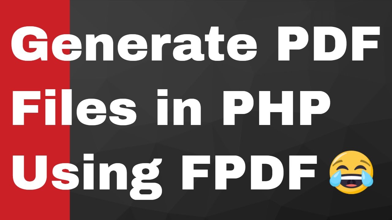 fpdf  New  How to Create PDF Files with Pure PHP Using FPDF Library in PHP Full Tutorial Example for Beginners