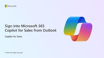 Sign into Copilot for Sales from Outlook
