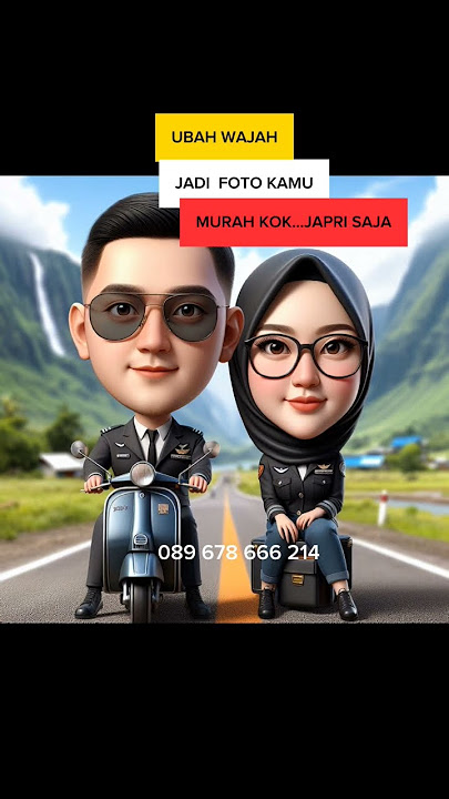 Karikatur😍😍😍Wajah Pilot #viral #pilot #hijab #status #couple #keluarga