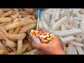 French Fries | Aloo Chips at Street Food of Karachi Pakistan | Potato Chips