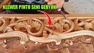 Ukir Gebyok || Mengukir Klewer Pintu Semi Gebyok