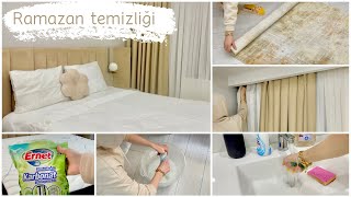 SESSİZ VLOG|Ramazan temizliği part 1|Detaylı yatak odası temizliği🧼Banyo temizliği🛁