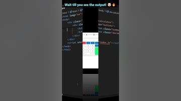 Create a Calculator using HTML, CSS & JavaScript! 🚀✨#webdevelopment #webcoding #calculator  #shorts