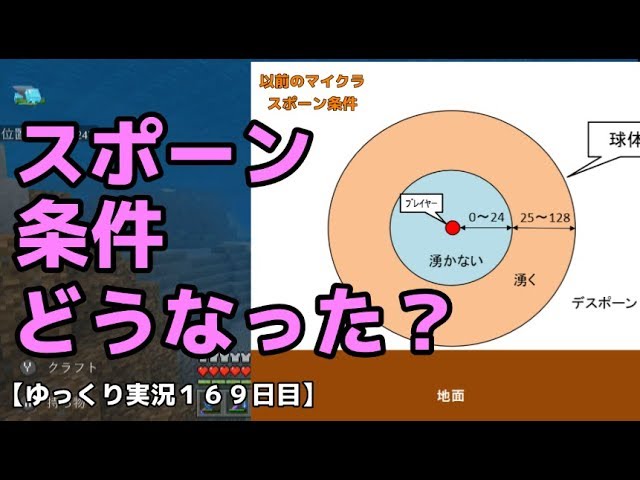 ｓｗｉｔｃｈ統合版ｂｅマイクラ スポーン条件どうなった ゆっくり実況１６９日目 Youtube