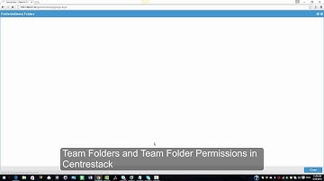 Team Folders and Team Folder Permissions in Centrestack