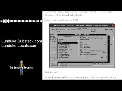 Linux Tycoon (the game) now free for Lunduke Journal subscribers