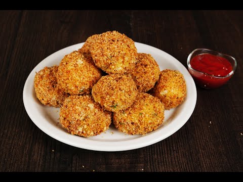 Хрустящие запеченные шарики из картофеля и сыра