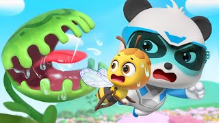 Baby Panda Rescues Honeybee | Super Rescue Team | Monster Cartoon | Kids Cartoon | BabyBus
