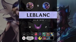 LeBlanc Mid vs Ahri - KR Master Patch 14.9