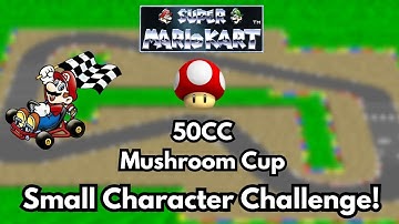 Super Mario Kart 50CC Mushroom cup small character challenge