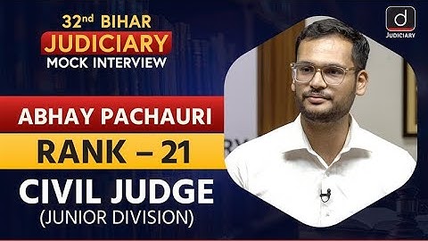 Abhay Pachauri, Rank – 21 | Civil Judge | 32nd Bihar Judicial Services Topper | Drishti Judiciary