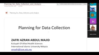 Planning for Data Collection - Dr Zafri Azran Abdul Majid