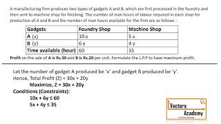 Linear programming problem (Class XII) - Formulation of LPP