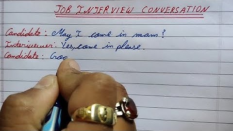 Job Interview Conversation| Dialogue Between Interviewer And Candidate