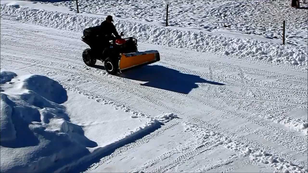 Arctic Cat 400 plowing snow YouTube