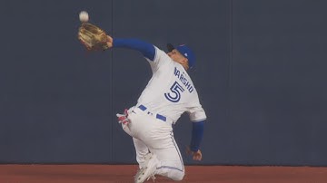 Daulton Varsho Makes a Sensational Behind the Back Catch after Falling Down!