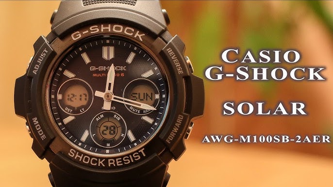 Casio G-Shock Funk Solar AWG-M100SB-2AER - YouTube | Solaruhren