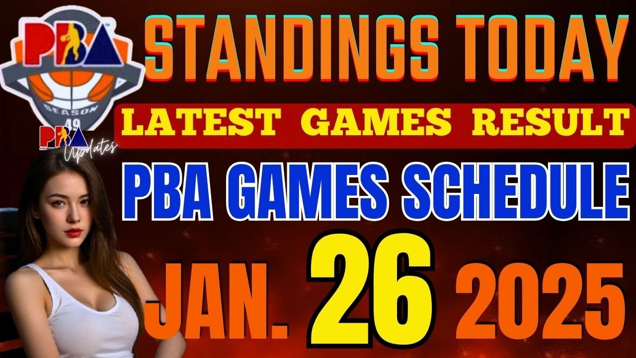 Pba Ranking PBA STANDINGS TODAY January 26, 2025 | pba games results | pba schedule ...