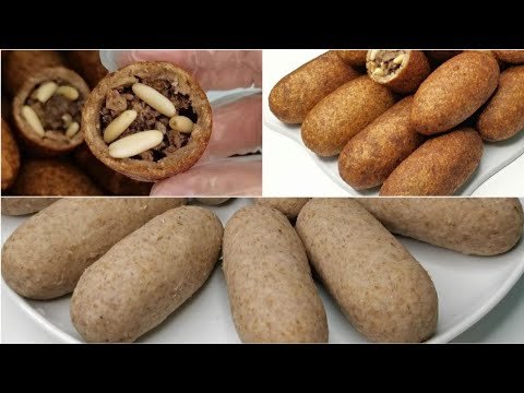 Как приготовить жареные Кеббе с мясной начинкой на мясорубке 🔥| كبة دراويش