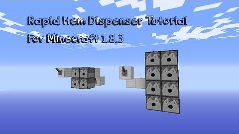 Rapid Item Dispenser Minecraft 1.8