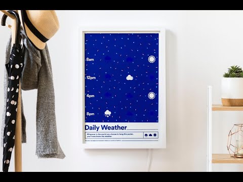 A smart poster that knows the weather