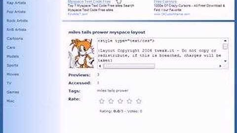 tweak.it myspace layout installation