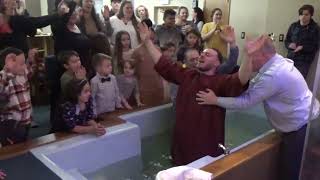 Zac Getting Baptized in Jesus Name@ Evening Light Apostolic Church