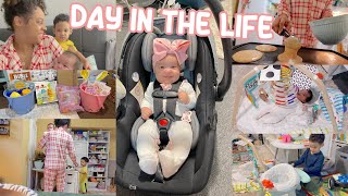 DAY IN THE LIFE OF A MOM OF A NEWBORN &amp; TODDLER! Easter baskets🐰💕