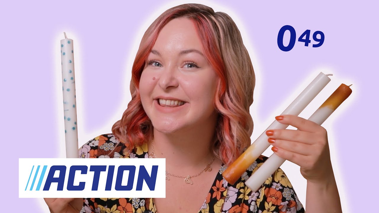 Parasiet Ongehoorzaamheid Meevoelen ACTION DIY: Kaarsen versieren🕯🍄 - EliseDingen - YouTube