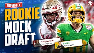 5 ROUND Dynasty SUPERFLEX Rookie Mock Draft (2024 Fantasy Football)