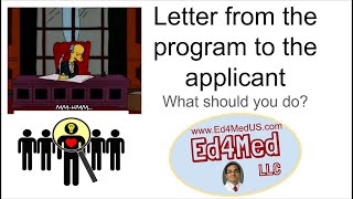 I got a letter from program director of a residency. Am I going to match there? Here's what you do.
